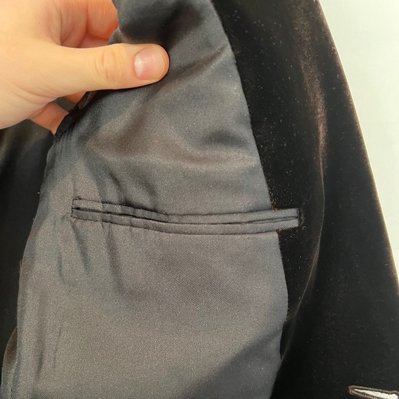 Hedi Slimane, Saint Laurent- Smoking Blazer/Jacket, Brown, Velvet Size 48 - Picture 6 of 13